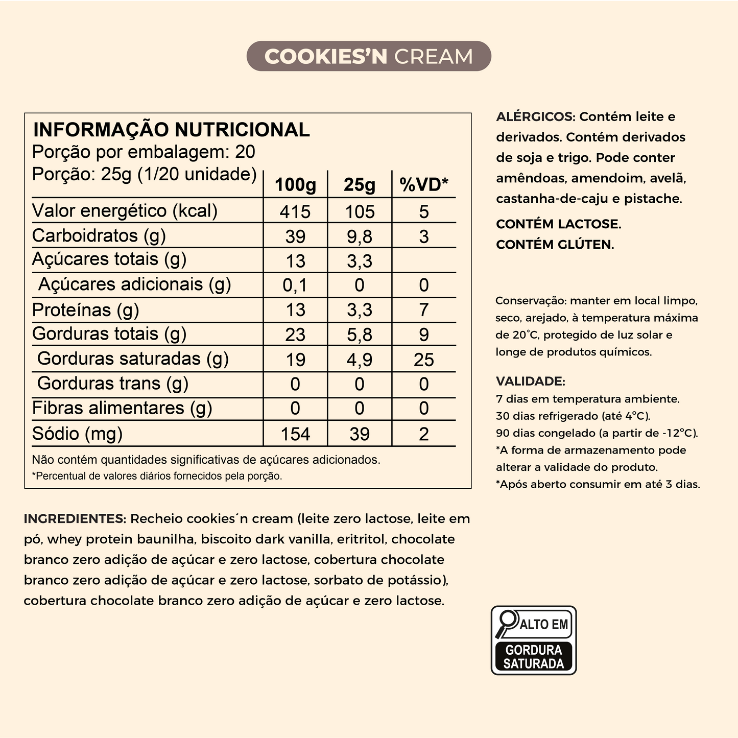 Ovo de Páscoa Fit Cookies'n Cream Zero | 250g e 500g