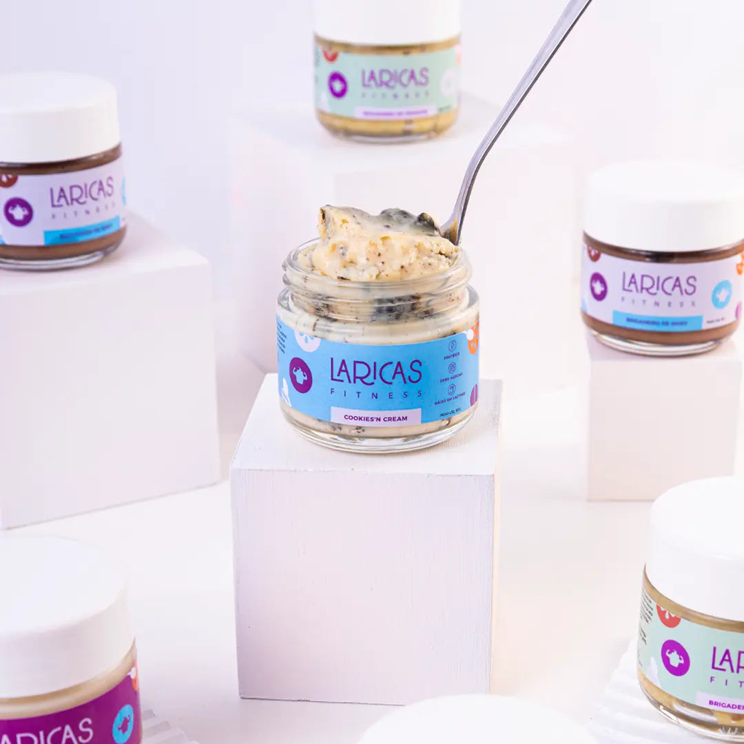 Kit De Colher - 5 Potinhos Cremosos - Sem Açúcar e Proteicos (300g)