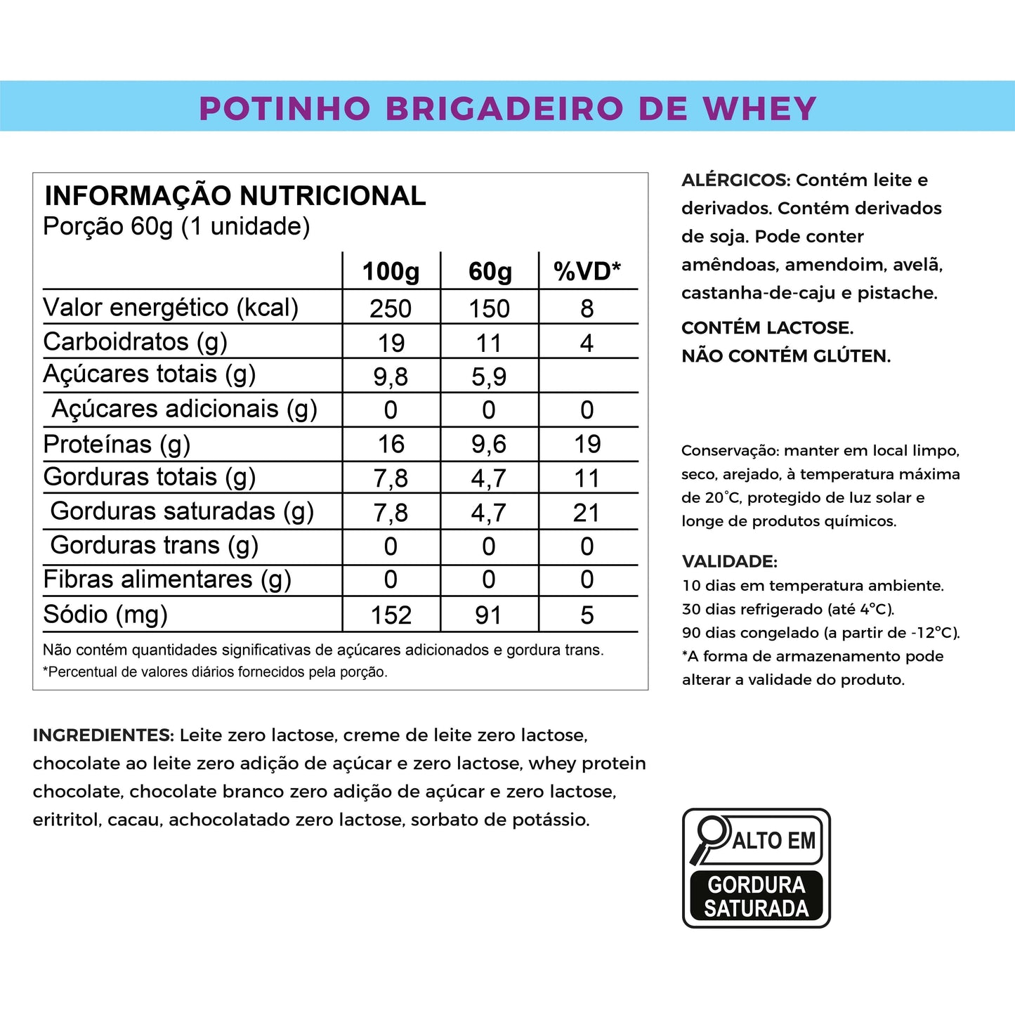 Brigadeiro de Colher - Sem Açúcar e Proteico (60g)