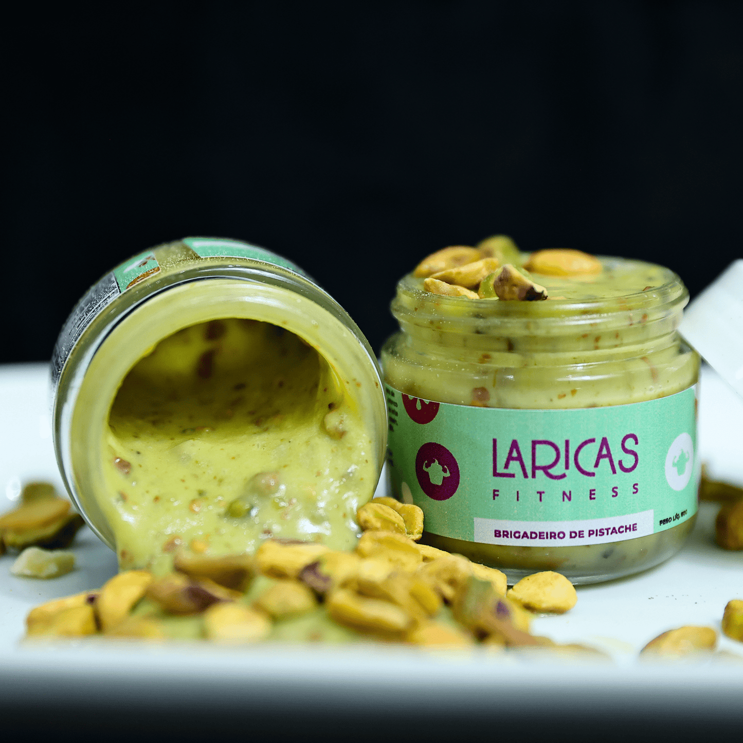 Brigadeiro de Pistache (60g) - Doce Proteico Zero Açúcar | Laricas Fitness