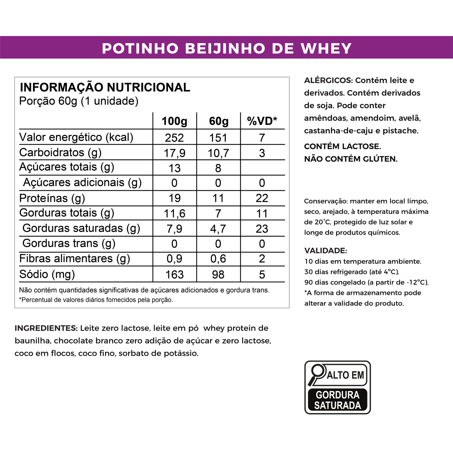 Beijinho de Colher - Sem Açúcar e Proteico (280g)