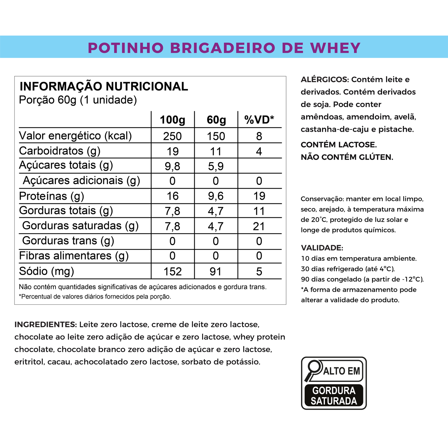 Brigadeiro de Colher - Sem Açúcar e Proteico (60g)
