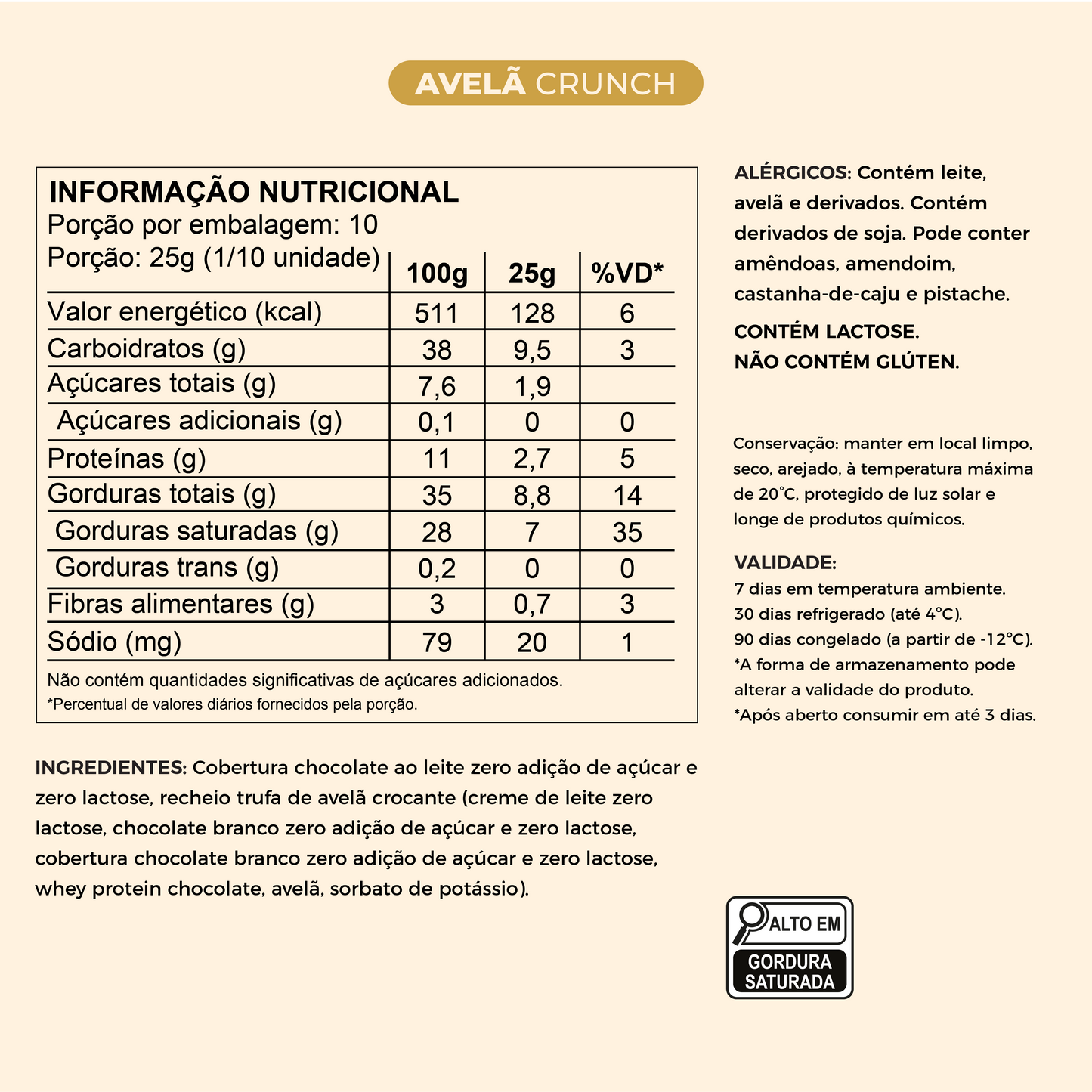 Ovo de Páscoa Fit Avelã Crunch Zero | 250g e 500g