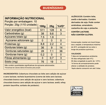 Ovo de Páscoa Fit Buenissimo Zero | 250g e 500g - Laricas Fitness
