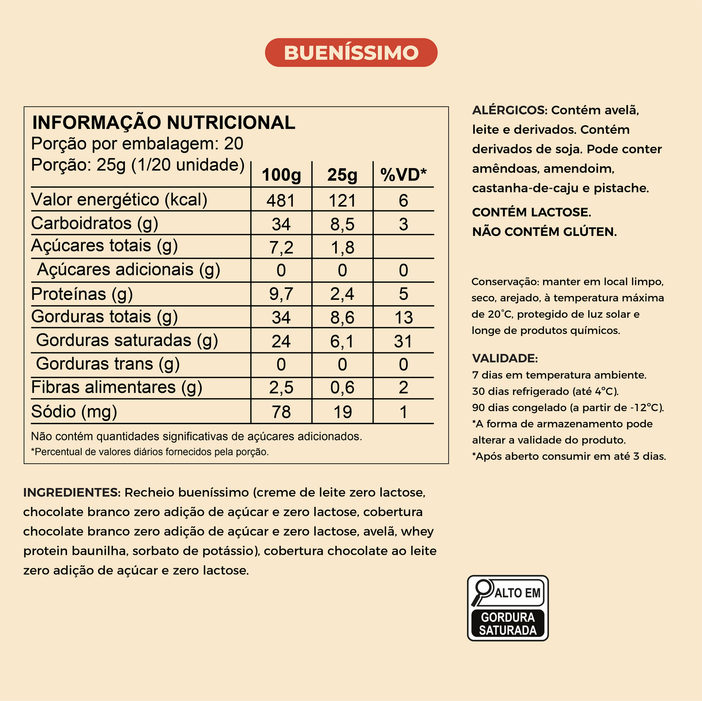 Ovo de Páscoa Fit Buenissimo Zero | 250g e 500g - Laricas Fitness