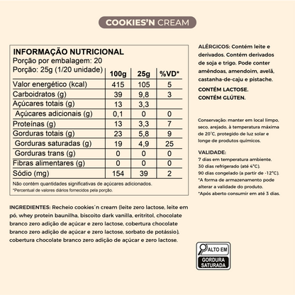 Ovo de Páscoa Fit Cookies'n Cream Zero | 250g e 500g