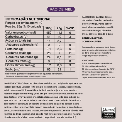 Ovo de Páscoa Fit Pão de Mel com Brigadeiro Zero | 250g