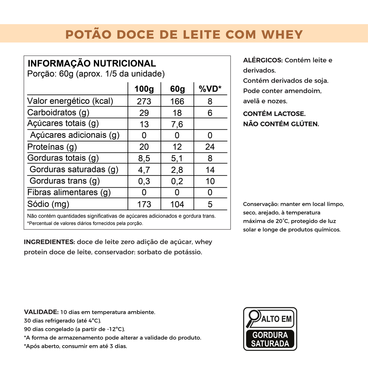 Doce de Leite com Whey (280g) | Sem Adição de Açúcares com Whey Protein