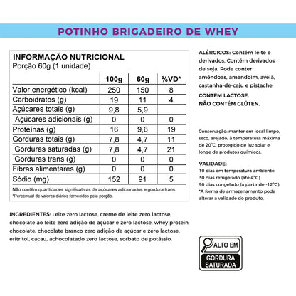 Potinho de brigadeiro de colher fitness, proteico, baixo em calorias, zero açúcar e muitos benefícios. Laricas Fitness