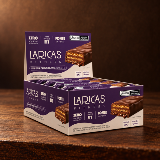 Laricas Wafer 27g (12 un) - Chocolate ao Leite