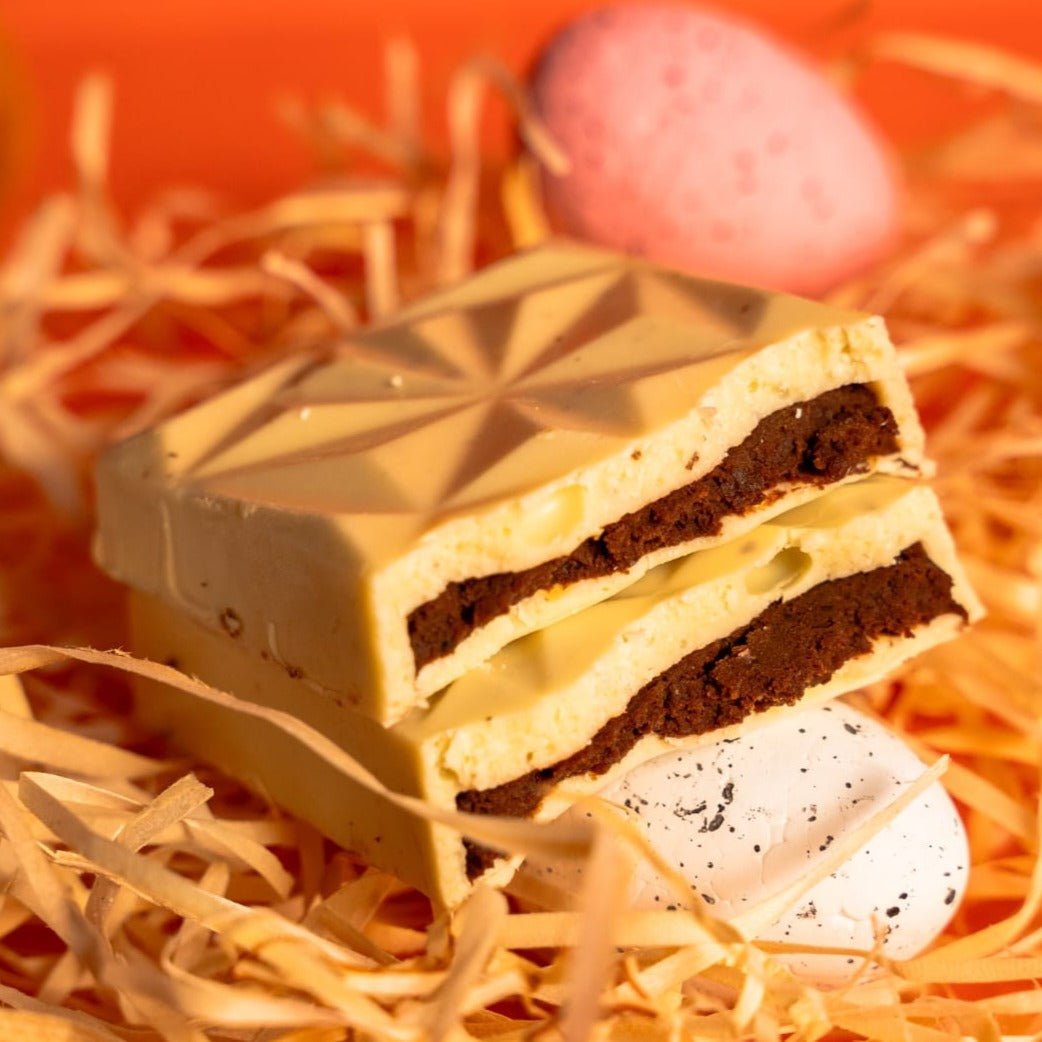 Barra de Chocolate Branco Zero com Avelã (180g) - Doce Proteico Zero Açúcar | Laricas Fitness