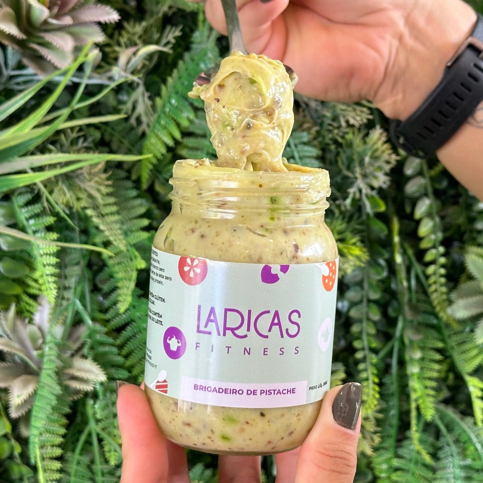 Brigadeiro de Pistache (280g) - Doce Proteico Zero Açúcar | Laricas Fitness