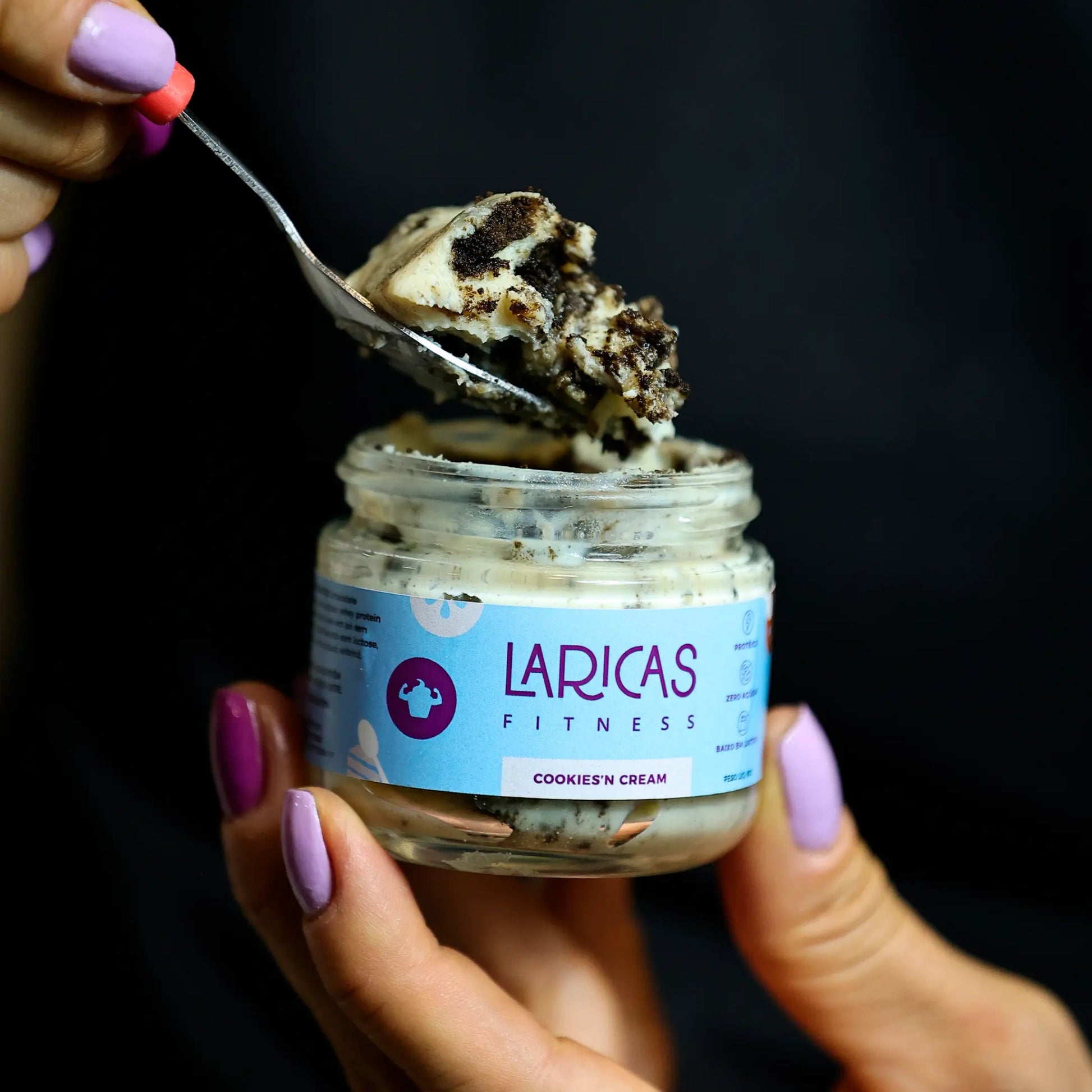 Cookies'n Cream (60g) - Doce Proteico Zero Açúcar | Laricas Fitness