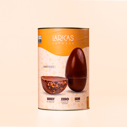 Textura cremosa e pedaços crocantes do Ovo Fit Avelã Crunch