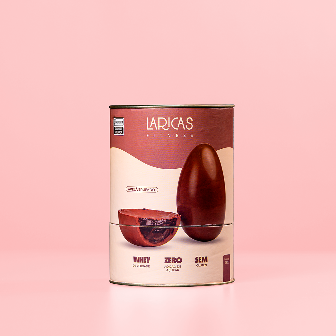 Ovo de Páscoa Fit Avelã Trufado zero adição de açúcar
