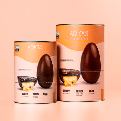 Ovo de Páscoa Fit Beijinho de Whey zero adição de açúcar