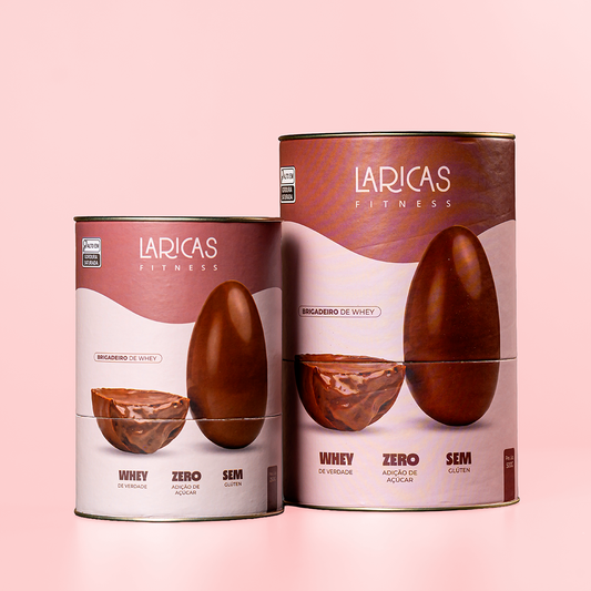 Ovo de Páscoa Fit Brigadeiro de Whey zero adição de açúcar